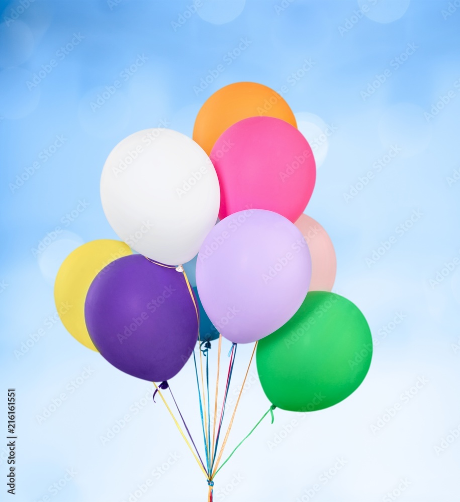 Bunch of colorful balloons on background Bunch of colorful balloons on background