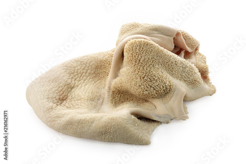 Pig stomach on white background isolated