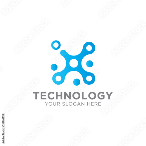 Abstract technology logo template vector icon © MUHAMMAD NASIHIN