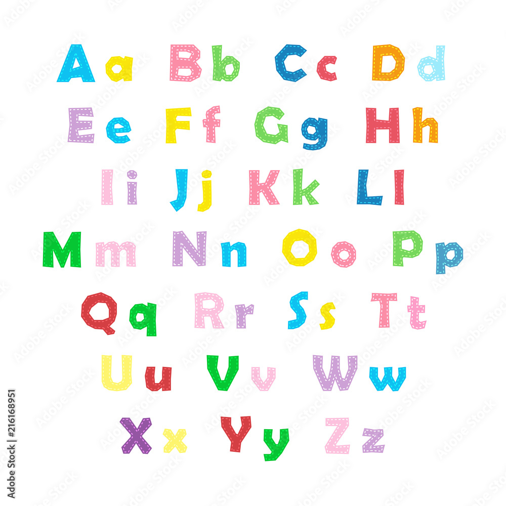 English color alphabet