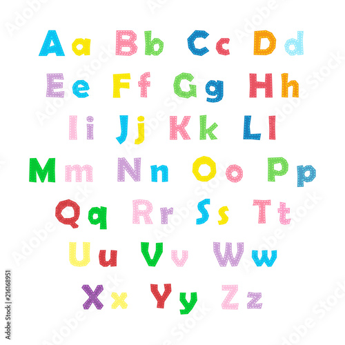 English color alphabet