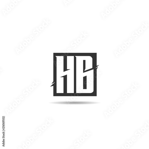 Initial Letter HB Logo Template Design