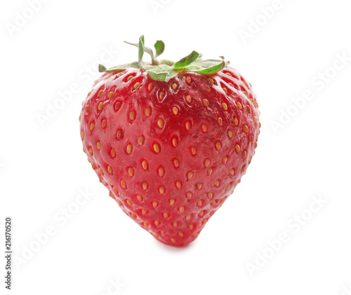 Sweet ripe strawberry on white background