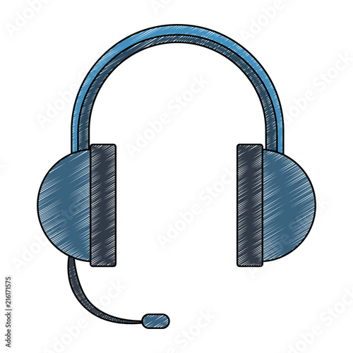 Call center headset vector illustration graphic design