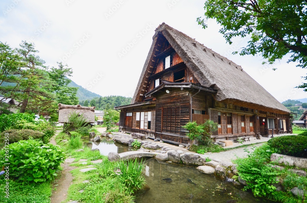 Traditional Japanese House at Shirakawa-go Village in Gifu Prefecture