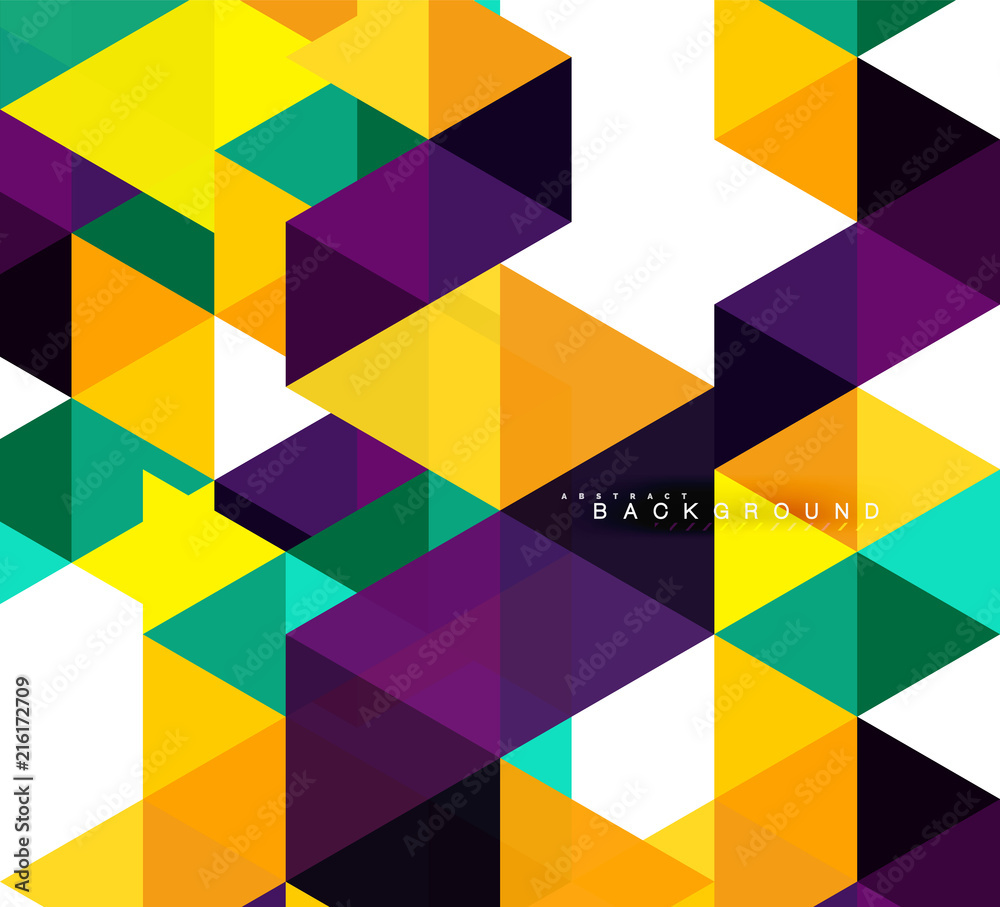 Multicolored triangles abstract background, mosaic tiles concept Multicolored triangles abstract background, mosaic tiles concept