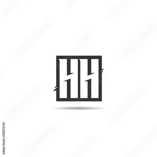Initial Letter HH Logo Template Design