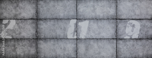 new year 2019, the concept of the new year on the gray cement floor