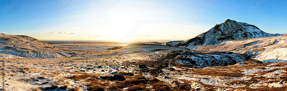 Obraz premium Skoga Foss, Iceland Panorama