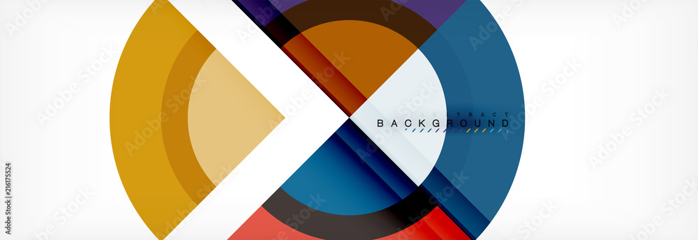 Vector circular geometric abstract background