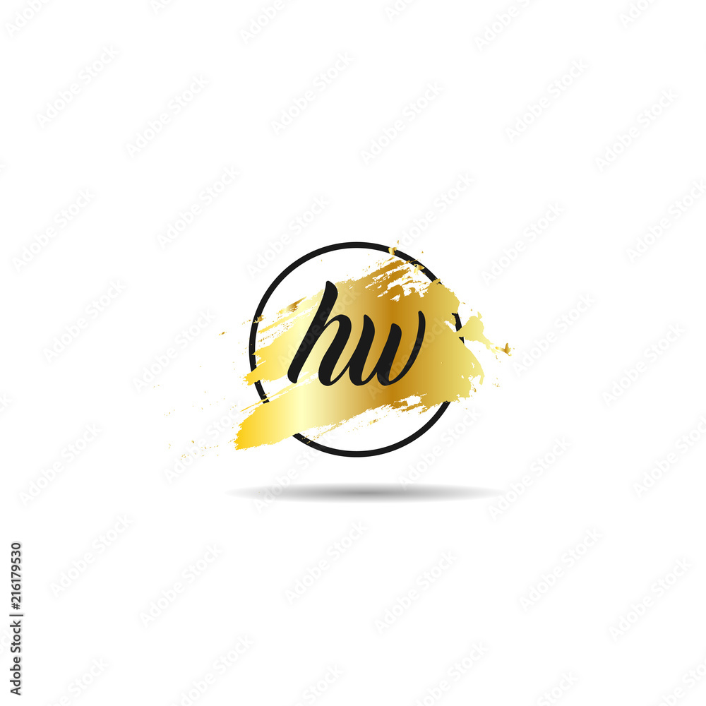 Initial Letter HW Logo Template Design Initial Letter HW Logo Template Design