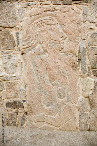 Petroglyphs or carved stones photo