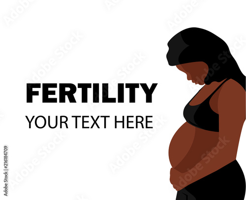 Black pregnant woman fertility poster