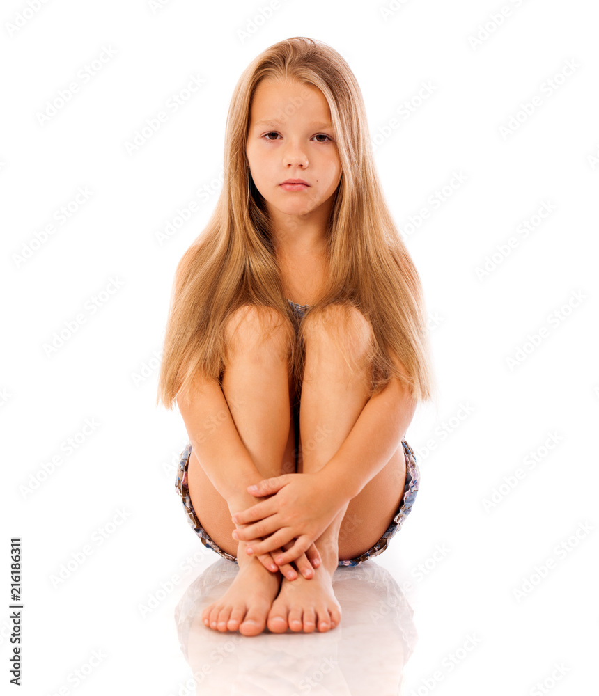 Fototapeta premium Beautiful blonde little girl