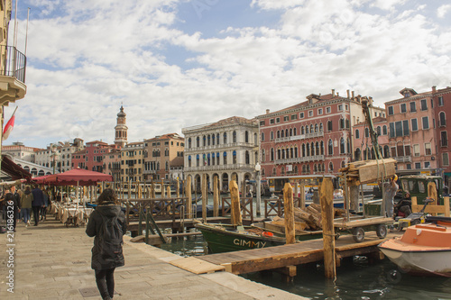 Architecture In Famous Venice In Italy In Spring