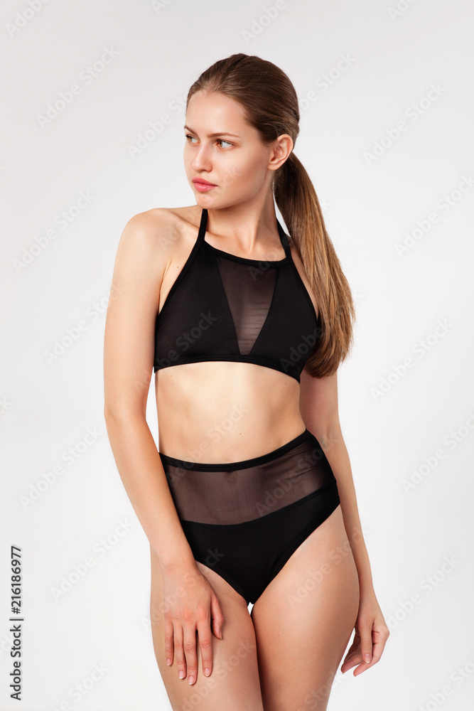 Beautiful woman in black bikini Beautiful woman in black bikini