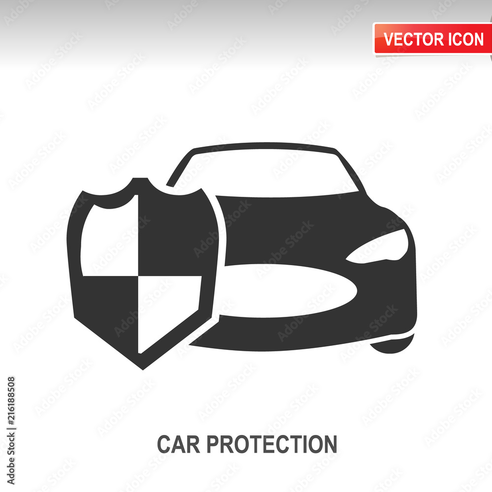 Obraz premium car protection vector icon
