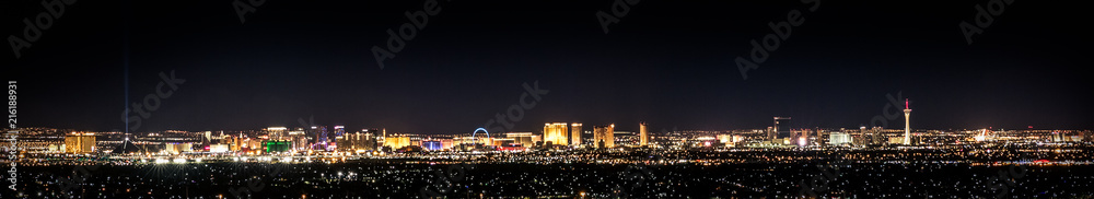 Vegas In Color, cityscape at night with city lights Vegas In Color, cityscape at night with city lights