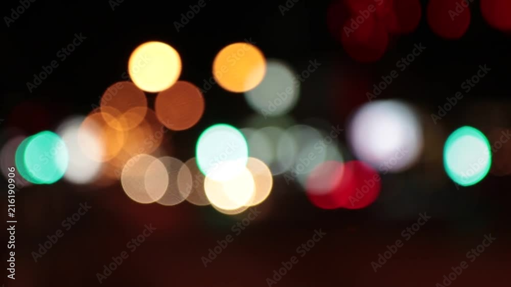 Abstract defocused city street scene at night. Bokeh. Abstract defocused city street scene at night. Bokeh.