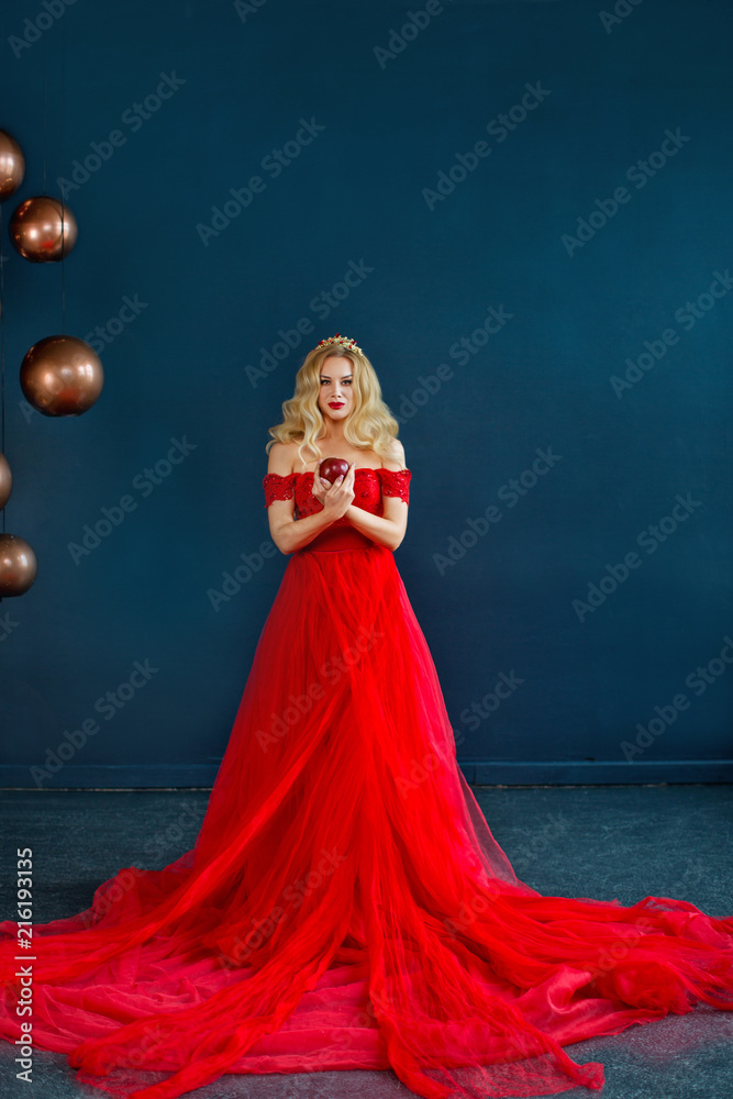 Red and gold princess on sale dress