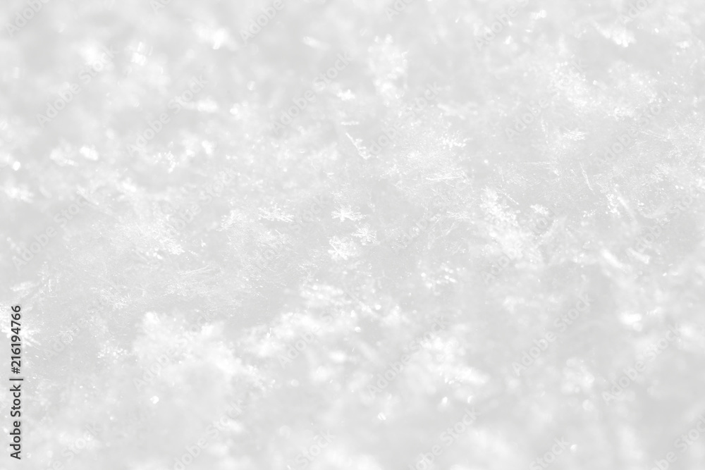 Shiny white background. A snow texture on a winter sunny day.