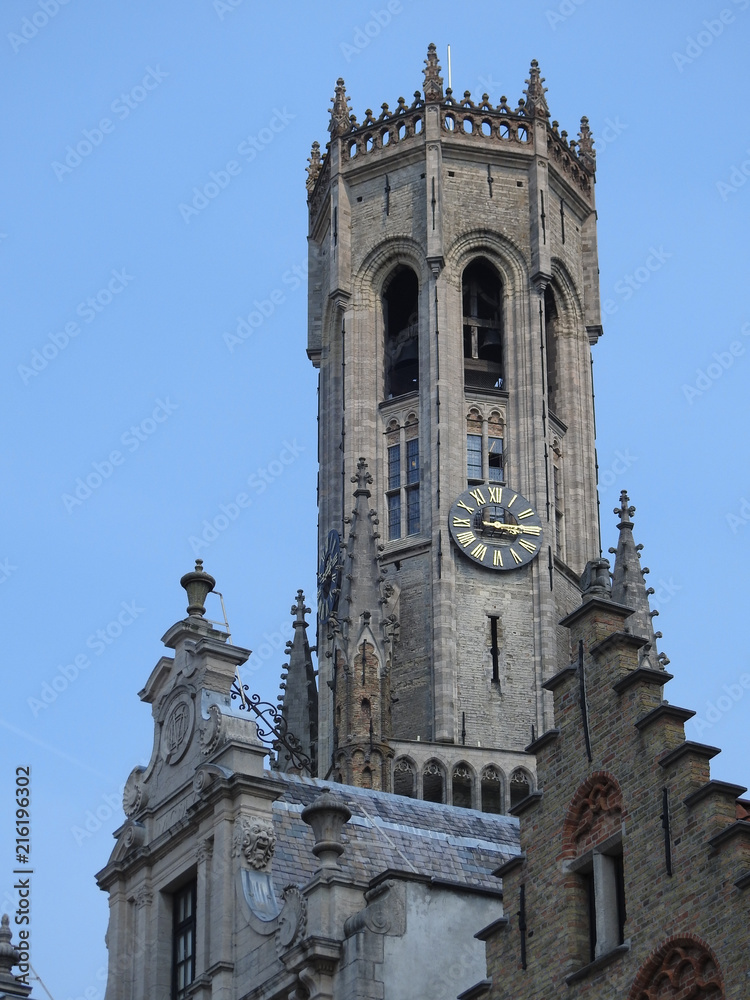 Obraz premium beffroi bruges belgique
