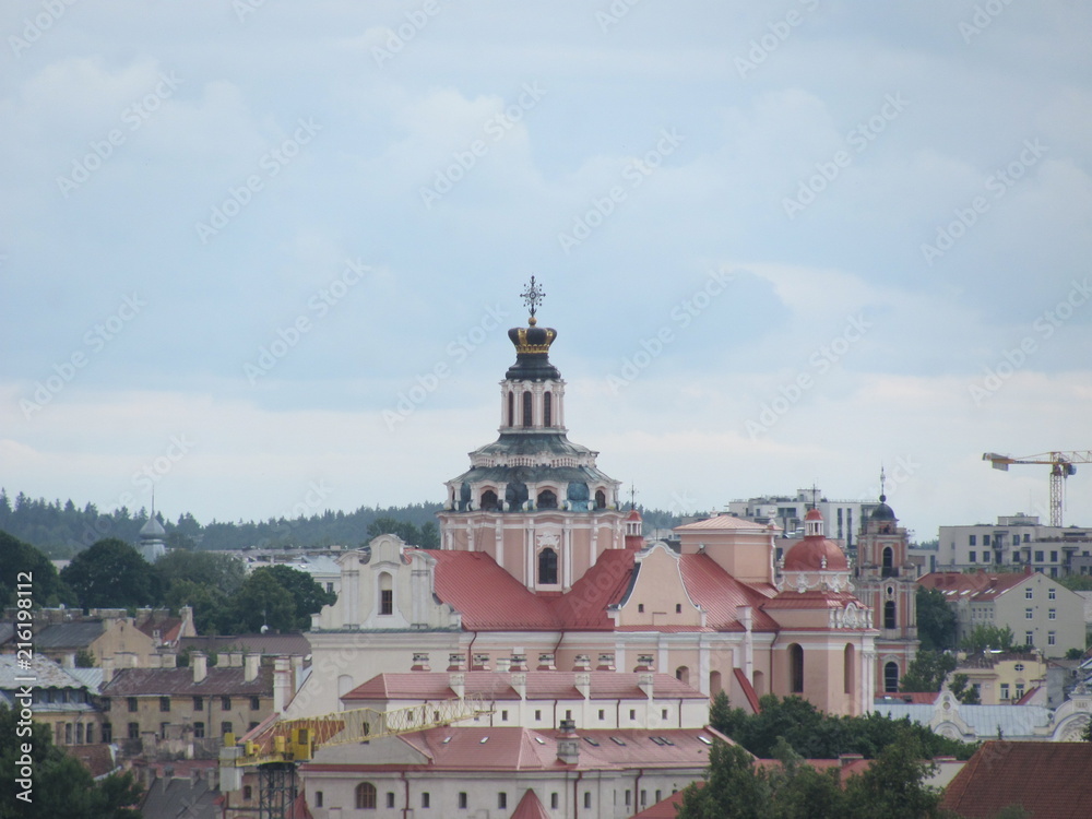 Panorama of the city of Vilnius 