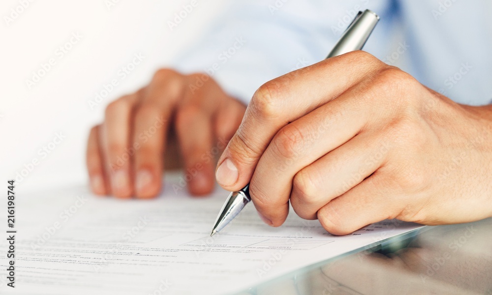 Businessman is signing a contract, business contract Businessman is signing a contract, business contract