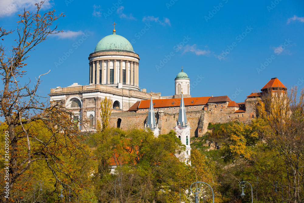 Photo of Basilica on the hills of city Esztergom in Hungary