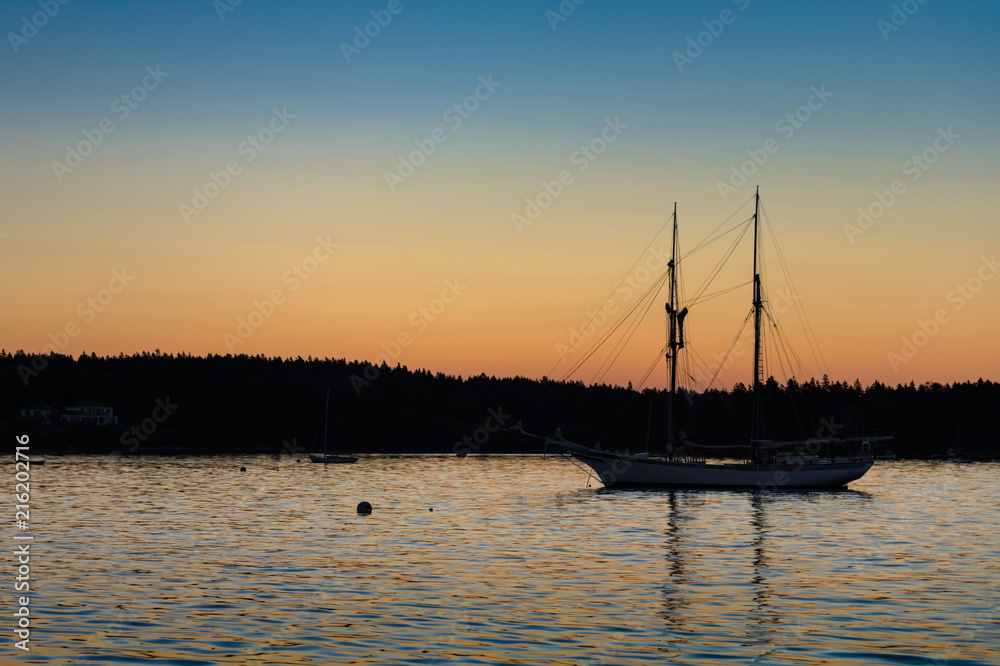 Sailboat Sunset Silhouette