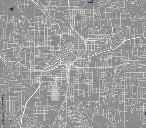 vector map of the city of Atlanta, USA