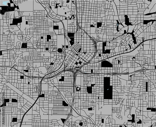 vector map of the city of Atlanta, USA