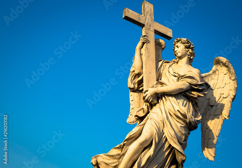 Catholic angel with cross