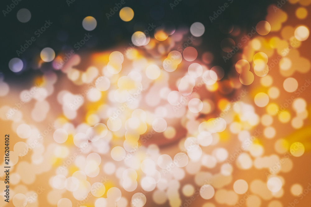 Fototapeta premium mixed color yellow orange black bokeh abstract background