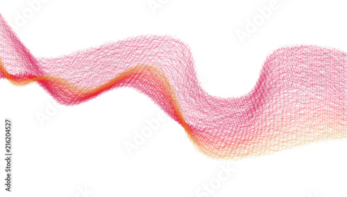Cerise wavy wave on a white. Vector graphics