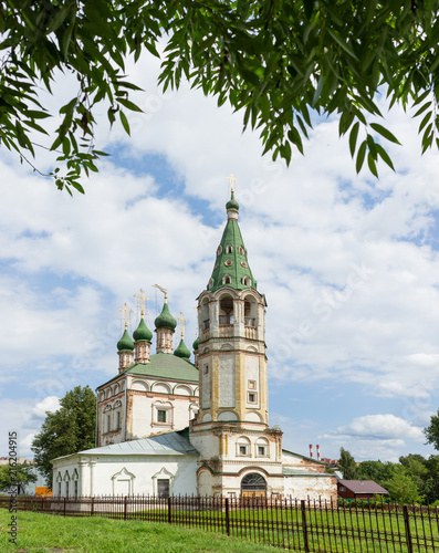 Wallpaper Mural Trinity Church (text on sign), medieval orthodox church in Serpukhov, Moscow region, Russia. Torontodigital.ca
