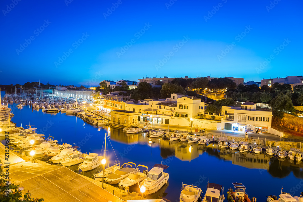 Ciutadella Harbour in Menorca, Spain