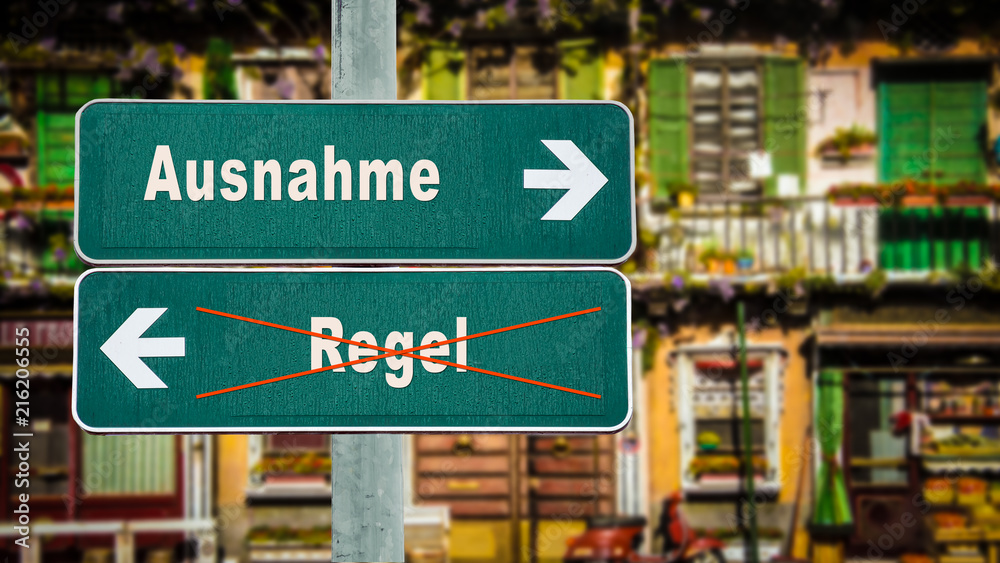 Schild 350 - Ausnahme Schild 350 - Ausnahme