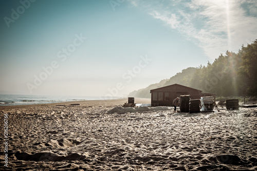 sandy beach by the baltic sea