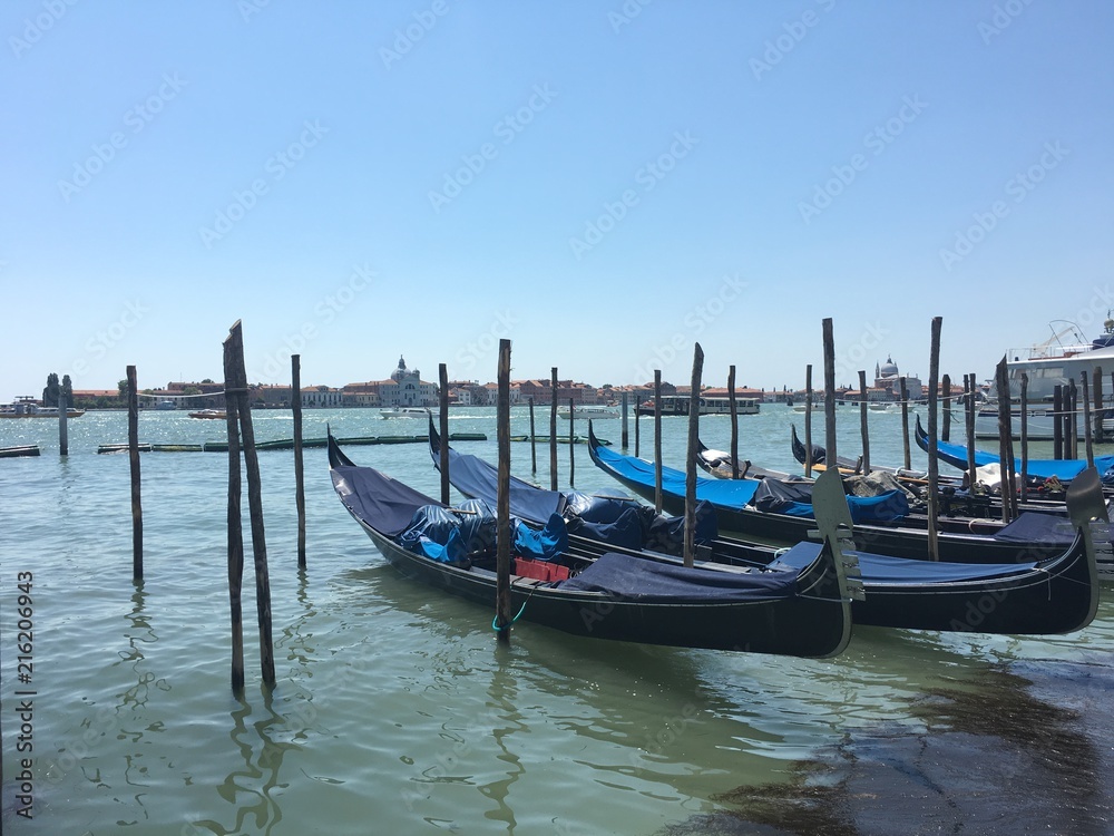 Gondolas on the grand canal 