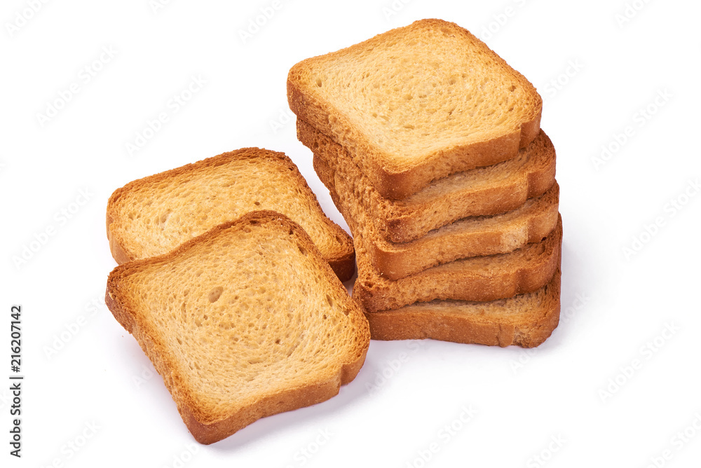 Roasted toast bread, isolated on white background. Roasted toast bread, isolated on white background.