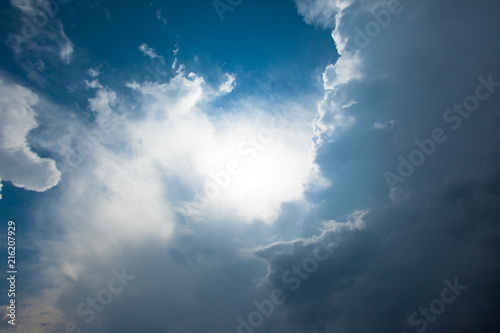 large white cumulus clouds © Sergey