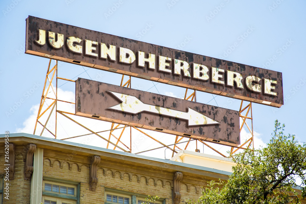 Obraz premium Schild 295 - Jugendherberge