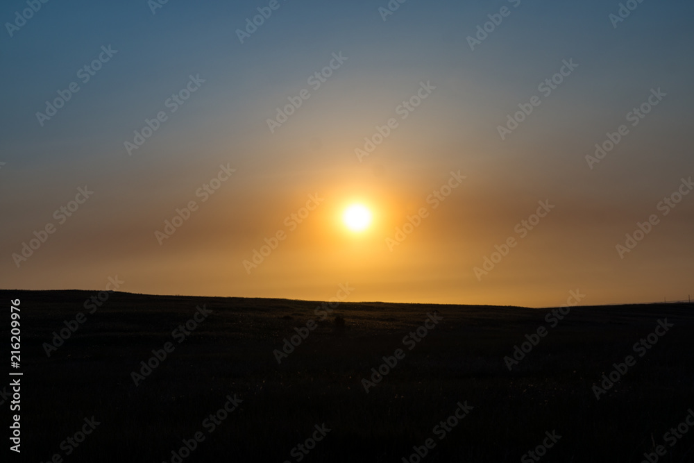 Sunrise in the plains 
