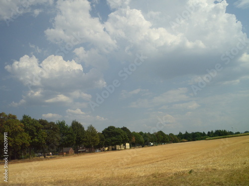 Superb view after storm nature adventure in Germany country side