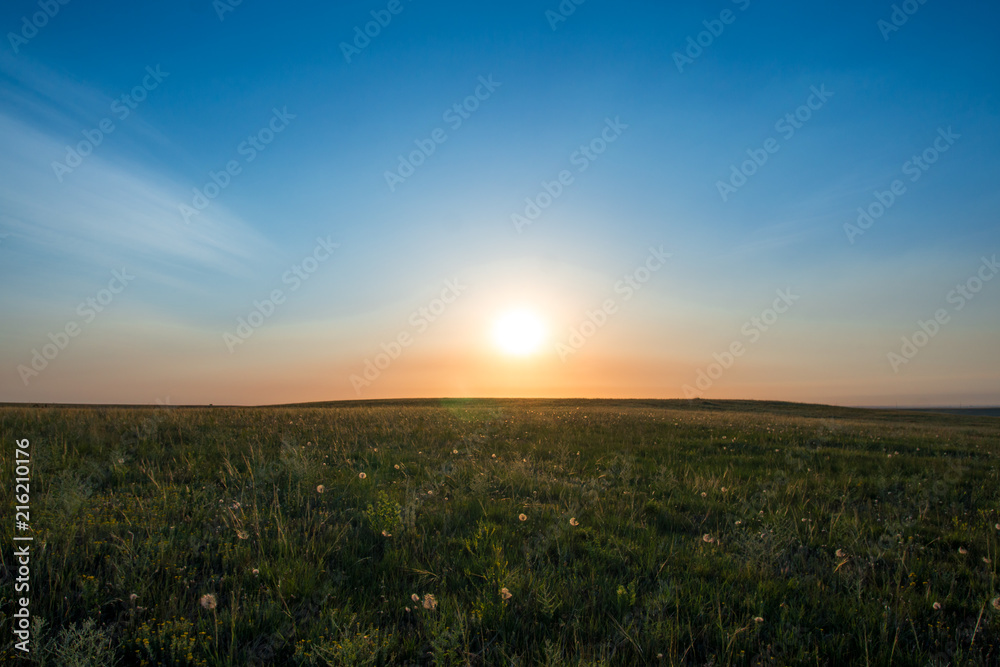 Sunrise in the plains Sunrise in the plains