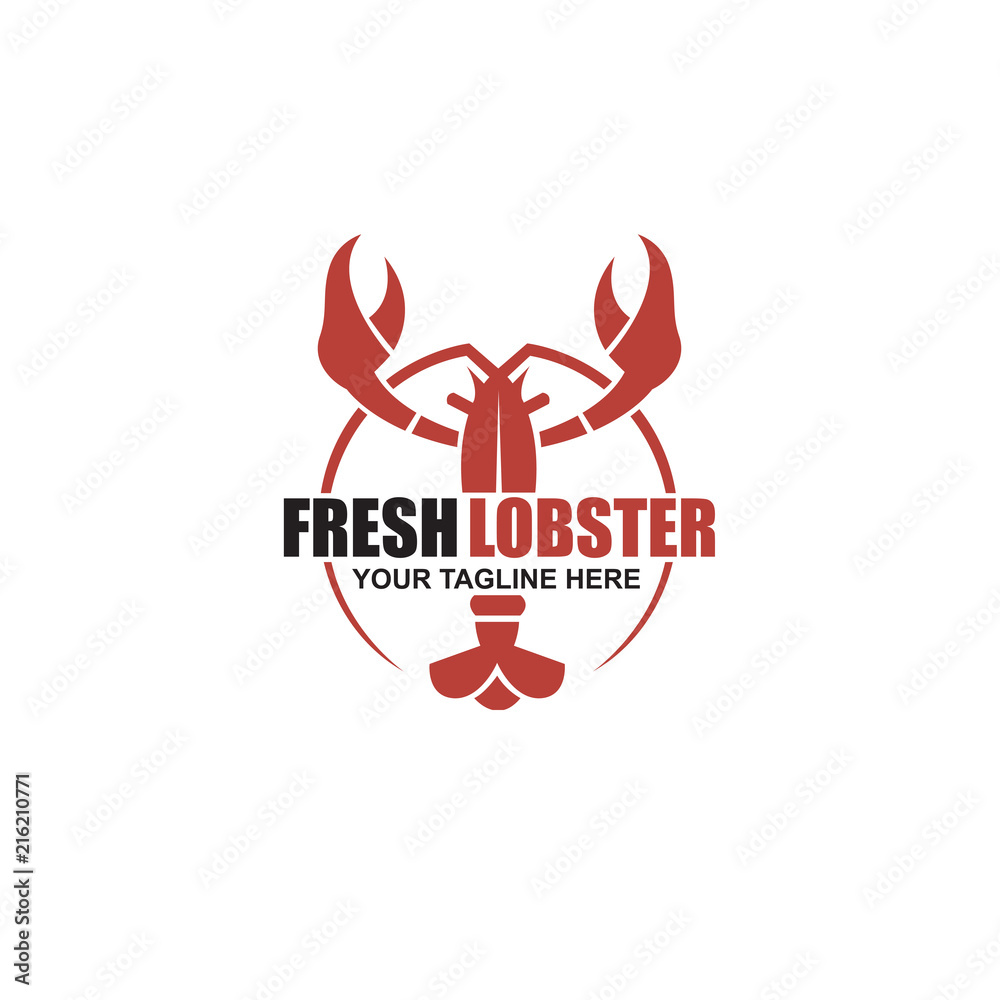 Fototapeta premium seafood image with lobster isolated on white background