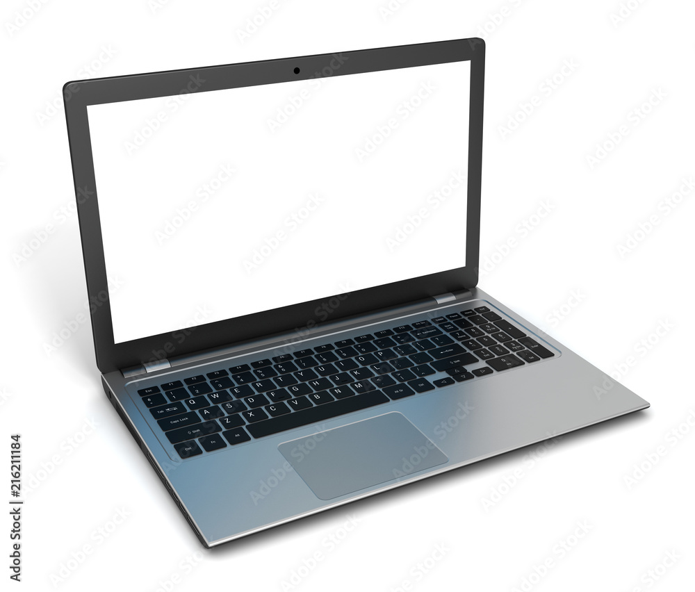 laptop computer single 3d illustration laptop computer single 3d illustration
