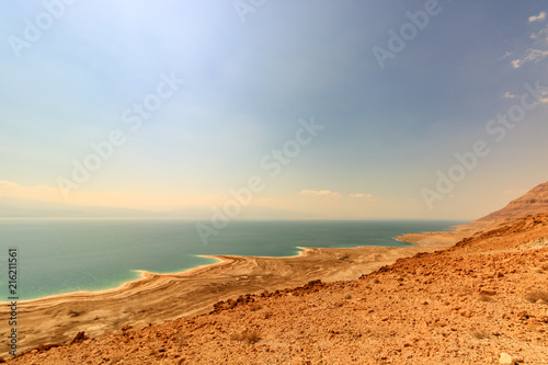 Bild auf Leinwand Desert landscape of Israel, Dead Sea, Jordan
