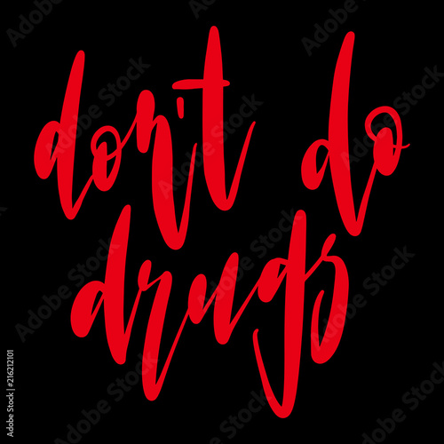 Hand drawn stop narcotic letterng